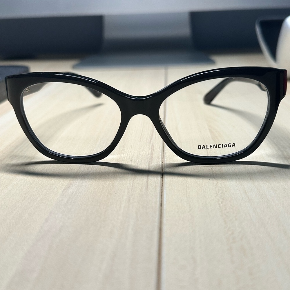 Balenciaga Women's Black Cat-Eye Glasses